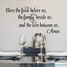 This kitchen is seasoned with love, popular and true quote for many passionate cooks!! Amazon Com Bless The Food Wall Decal 30 X 14 Black Food Blessing Wall Decor Kitchen Bible Verse Wall Art Handmade