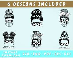 Download Soccer Mom Svg Bundle 6 Designs Messy Bun Soccer Svg By Lemonstudiocreations Thehungryjpeg Com