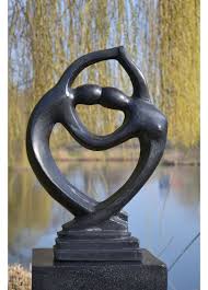 abstract beeld sunkissed 50 cm stenen beeldhouwwerk beeldhouwwerk tuin beeldhouwkunst