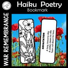A Poetry Writing Activity For Your Students That Can Be Used For War Remembrance Days Such As Anzac Day Re Haiku Poems Poetry Writing Activities Anzac Day