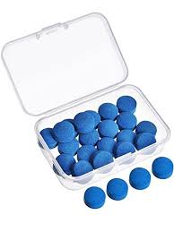 gejoy 20 pieces cue tips 13 mm pool billiard cue tips replacement with storage box for pool cues and snooker blue