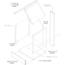Cardinal nesting shelter bird house plans built using one fence board. Birdhouse And Nest Box Plans For Several Bird Species The Birders Report