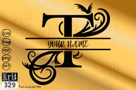 Download Split Monogram Svg Alphabet T Graphic By Krit Studio329 Creative Fabrica