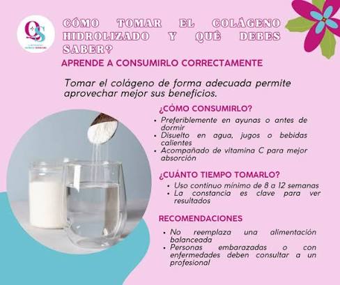 Cómo tomar correctamente el colágeno hidrolizado Tomar colágeno es fácil,  pero hacerlo bien marca la diferencia 💪 ✓ Consúmelo en ayunas o antes de  dormir ✓ Disuélvelo en agua, jugos o bebidas