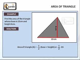 Area Of A Triangle Is Half Of Base Times Height Elementary Mathematics Half It Maybe Baby Math Videos Music Classroom Elementary