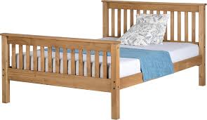 Bed with headboard and footboard same height jquery w3schools. Distressed Pine Wooden High End Bed Frame 3 Sizes Available