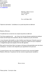 Candidature A Un Poste De Peintre En Batiment
