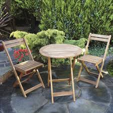Great Quality Rondeau Leisure Kreta Wooden Bistro Set Free Delivery Garden Patio Furniture Bistro Set Garden Furniture Sale