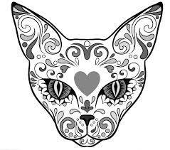 This is a brand new collection of 40 sugar skulls coloring pages, follows hot on the. Cat Sugar Skull Coloring Page T14 Coloring Pages Attachment