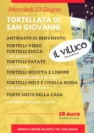 La tradizionale gastronomia parmigiana di qualità proposta dagli chef paola di gusto parma e filippo de l'osteria dei mascalzoni che, per l'occasione, proporrano la loro cucina in versione street. Tortellata Di San Giovanni Al Villico Mercoledi 23 Giugno 2021 Il Villico Music Food