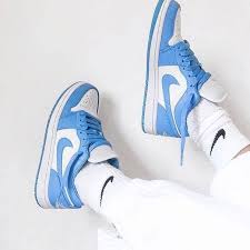 Air Jordan 1 Low Unc Ao9944 441 White Blue In 2020 Jordan 1 Low Air Jordans Retro Jordans