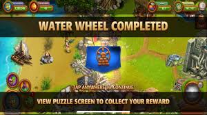 The beach, clean up the debris on the beach so the villagers can hunt for fish. Virtual Villagers Origins 2 Water Wheel Puzzle