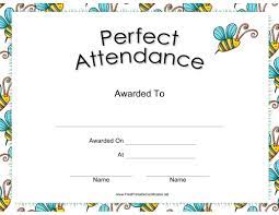 Perfect Attendance Certificate Printable Certificate Attendance Certificate Perfect Attendance Perfect Attendance Certificate