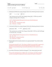 First, determine the change in enthalpy. Http Www Castlehs Com Users Johlsen Gibbs 20free 20energy 20practice 20problems 20 20key Pdf