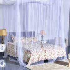 Maybe you would like to learn more about one of these? 4 Corner Post Bed Canopy Mosquito Net Full Queen King Size Netting Bedding White Walmart Com Walmart Com