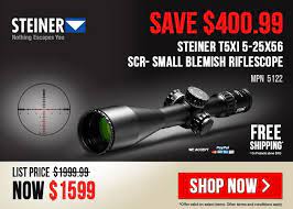The t5xi series riflescopes are the next generation of rugged, dependable optics from steiner. Steiner T5xi 5 25x56 Riflescope 5122 Small Blemish Save 400 99 Enjoy Free Shipping Gun Deals
