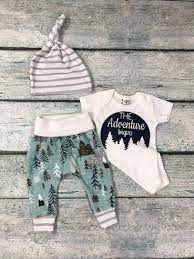 Baby Boy Adventure Begins Outfit Organic Cotton Coming Home Etsy Baby Boy Clothes Newborn Baby First Outfit Organic Baby Clothes