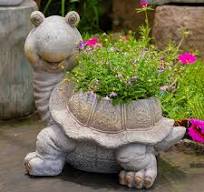Amazon.com: Macetero de estatuas de tortuga, figuras de ...