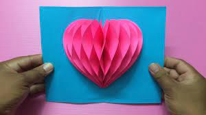Add a contrasting backing card to make it even fancier. How To Make Heart Pop Up Card Making Valentine S Day Pop Up Cards Step By Step Diy Paper Crafts Youtube