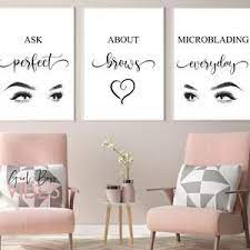 Eyelashes Print Beauty Salon Decor Foil Print Set Of 2 Makeup Wall Art Glam Wall Art Salon Sign Hairdresser Eyebrow Print In 2021 Beauty Room Decor Beauty Salon Decor Beauty Room