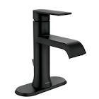 Genta Single Hole Single-Handle Bathroom Faucet in Matte Black 84760BL Moen