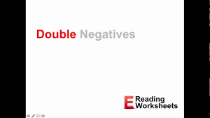 Double Negative Worksheets Ereading Worksheets
