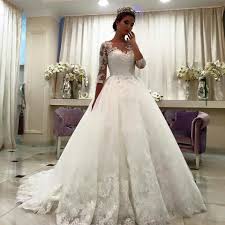Quintessentially bridal, lace adds femininity, romance and grace to any wedding dress. Princess Dubai Half Sleeves A Line Wedding Dress 2021 Vestios De Novia Sheer Crew Neck Lace Appliques Arabic Bridal Gowns Arab Bridal Gowns Bridal Gowna Line Wedding Dress Aliexpress