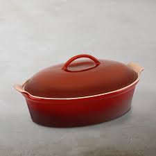 Le creuset stoneware casserole dish. Le Creuset Heritage Stoneware Oval Covered Casserole Pan Williams Sonoma