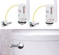 2 pollici WC cisterna doppia valvola di scarico troppopieno leva azionato  plastica serbatoio WC valvole di ricambio con maniglia (per 2 pezzi) : ...