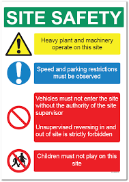 Many of us associate safety signs with basic warning and caution labels, but fall protection: Safety Signs In Construction Heavy Plant Sku 6862 Fabufacture Uk