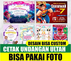 Contoh surat undangan untuk acara ulang tahun. Paket Kartu Undangan Ulang Tahun Ultah Custom 2 Hari Jadi Tema Bisa Request Isi 30 Undangan Ukuran 9 7x6 6 Cm Sudah Termasuk Plastik Pembungkus Lazada Indonesia