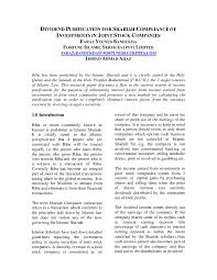 Stock represents those shares in the company's future and the right to a say in how the company is run. Pdf Dividend Purification For Shariah Compliance Of Investments In Joint Stock Companies Faraz Younus Bandukda Fortune Islamic Services Pvt Limited Faraz Bandukda Academia Edu