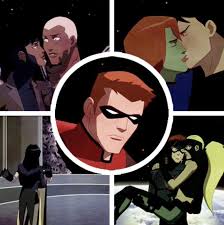 Young Justice The Original Team New Years Kiss Young Justice Young Justice League Young Justice Season 1