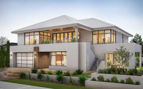 South Perth Reverse Living 2 Storey Home By Wishlist Homes 2 Storey House Design House Balcony Design Facade House