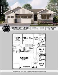 Its placement can punctuate a particular side of a house; 1 Story Modern Farmhouse Plan Charlotte Rose Modern Farmhouse Plans Farmhouse Plans Garage House Plans