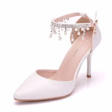 Chaussures Blanches Mariage A Talons Soiree Blanche