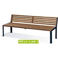 Magasinez en ligne des bas prix quotidiens chez walmart canada. Banc De Jardin En Bois Et Metal Selekt Banc Avec Dossier Mob
