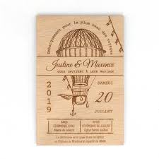 Merci de confirmer votre présence avant le 15 avril 2021 partager. Montgolfiere Faire Part Mariage En Bois Poppiz Fab
