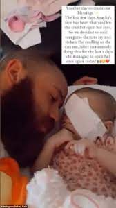 Ashley cain told his instagram followers that his daughter had a spike in temperature and a seizure on wednesday night and needed palliative care until the early hours of the morning. Ashley Cain Dotes On Baby Daughter Azaylia In Poignant Video Daily Mail Online