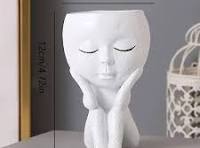 Vase en Résine Fille Endormie Fantaisiste - * Élégante Polie, Pièce  Décorative Légère pour Intérieur/Extérieur avec Détails Délicats * pour les  ...