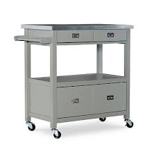 Maybe you would like to learn more about one of these? White Parker Granite Top Rolling Kitchen Cart Kirklands