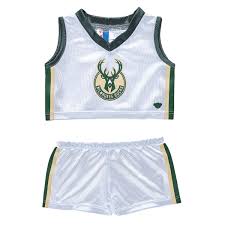 Giannis antetokounmpo #34 milwaukee bucks jersey size youth medium. Milwaukee Bucks Stuffed Animal Uniform 2 Pc Build A Bear