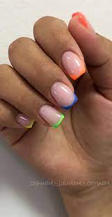Classic french manicure and new ideas of french manicure. 50 Cute Summer Nail Ideas For 2020 Short Square Acrylic Nails French Tip Acrylic Nails Neon Acrylic Nails
