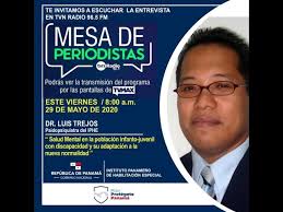 Dr. Luis Trejos Paidopsiquiatra del IPHE visita la Mesa de Periodistas de  TVN Radio