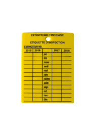 Color code system equipment to be inspected an essential part of the electrical inspection is a continuity test of the grounding conductor, where applicable. Plastic Monthly Inspection Tag French 4 Years