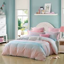 For next photo in the gallery is pink white bedding set bedroom canopy bed. Aqua Blue And Pink Ombre Striped Print Trippy Style Simply Chic Twin Full Queen Size Bedding Sets Enjoybedding Com