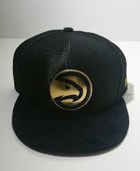 Atlanta Hawks New Era 59fifty 2017 On Court Cap Black Black Microsuede Brim Newera Atlantahawks Atlanta Hawks New York Yankees Logo New Era 59fifty