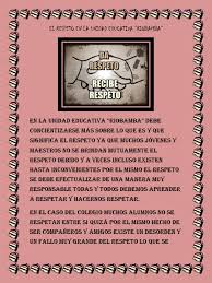 El Respeto en La Unidad Educativa