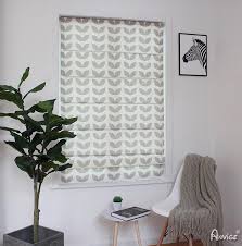 Scarsdale solid thermal grommet single curtain panel. Anvige Modern Geometry Printed Roman Shades Easy Install Washable Cur Anvige Home Textile