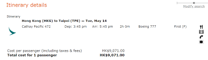 Book Cathay Pacific First Class For 14k Chase Points Live